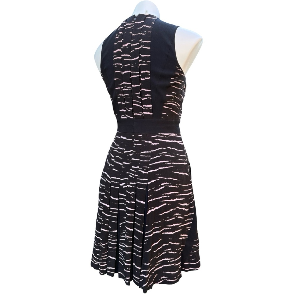 Rebecca Taylor NWOT Colorblock Panel Skater Dress Brushstroke Print Size 2 - Picture 2 of 9